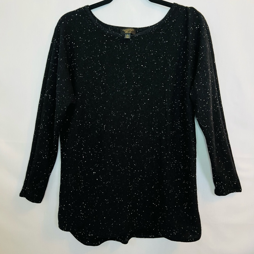 CHARTER CLUB LUXURY 100% CASHMERE Black Sweater size L